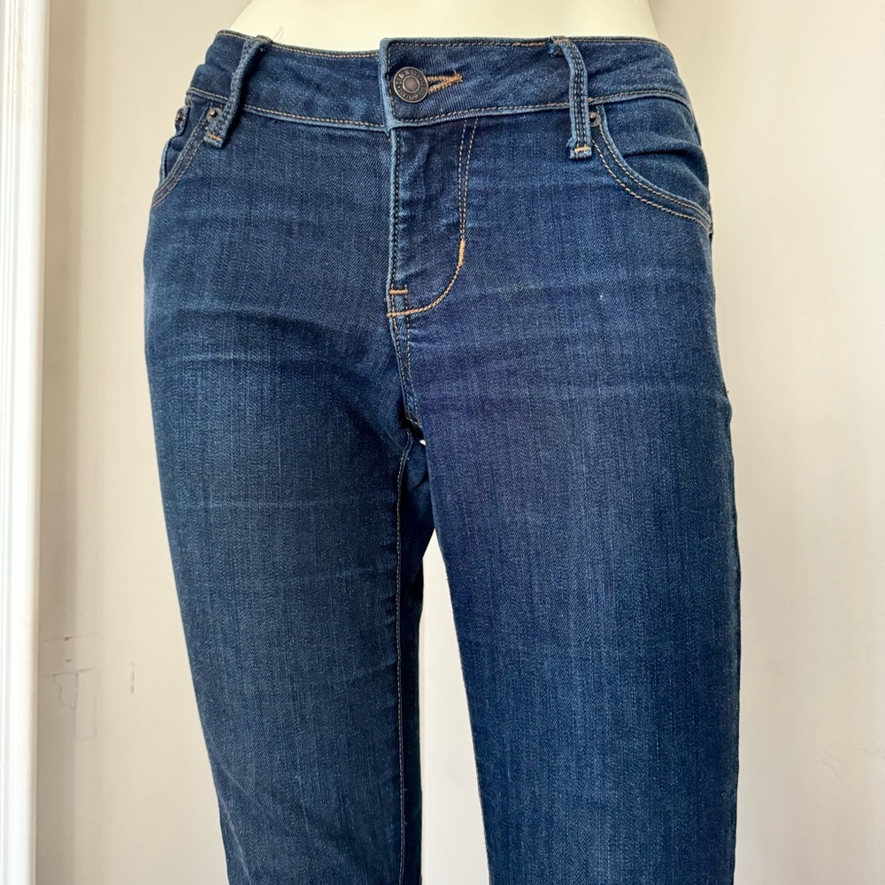 Old Navy Rockstar jegging dark wash ankle zipper moto Y2K classic Elena Gilbert